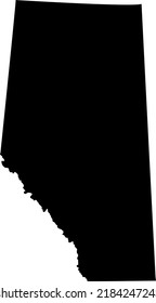 Vector Illustration Of Alberta Map