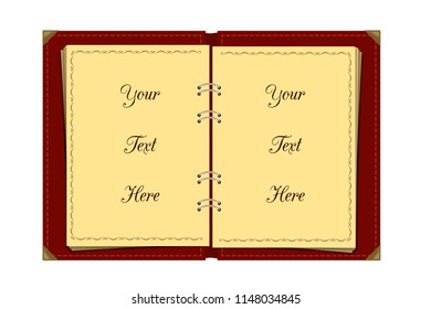 Vector illustration of album for your text isolated on white nackground