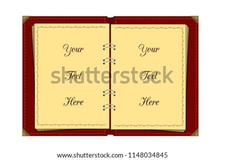 Vector illustration of album for your text isolated on white nackground