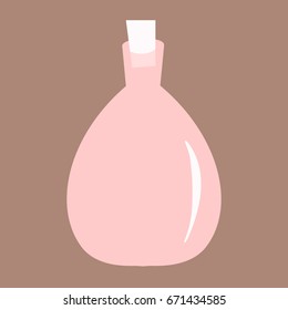 Vector illustration alchemy flask/Pink flask
