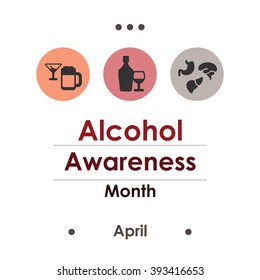 Vector Illustration / Alcohol Awareness Month