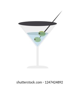 A vector illustration of alcohol drink glasses icon