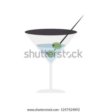 A vector illustration of alcohol drink glasses icon