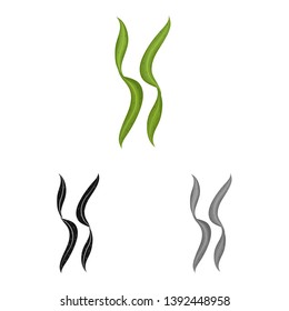 Vector illustration of algae and seafood symbol. Set of algae and ocean stock symbol for web.