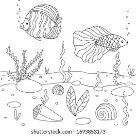 Under Sea Black White Hd Stock Images Shutterstock
