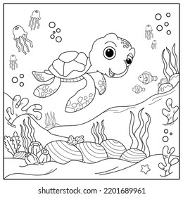 Sea Turtle drawing tutorial