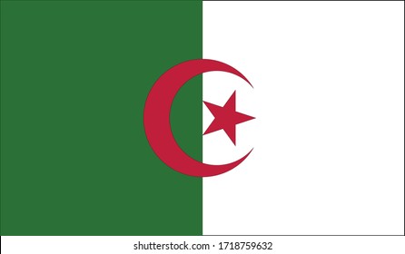 vector illustration of Algeria flag