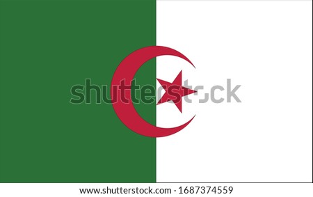 vector illustration of Algeria flag