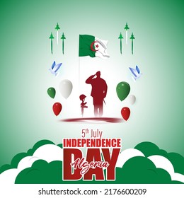 Vector Illustration For Algeria Independence Day