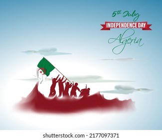 Vector Illustration For Algeria Independence Day