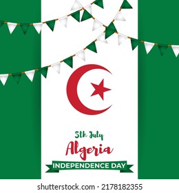 Vector Illustration For Algeria Independence Day