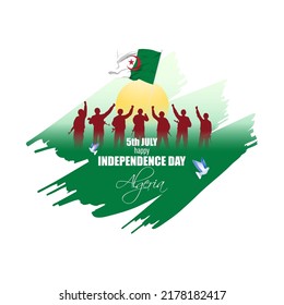 Vector Illustration For Algeria Independence Day