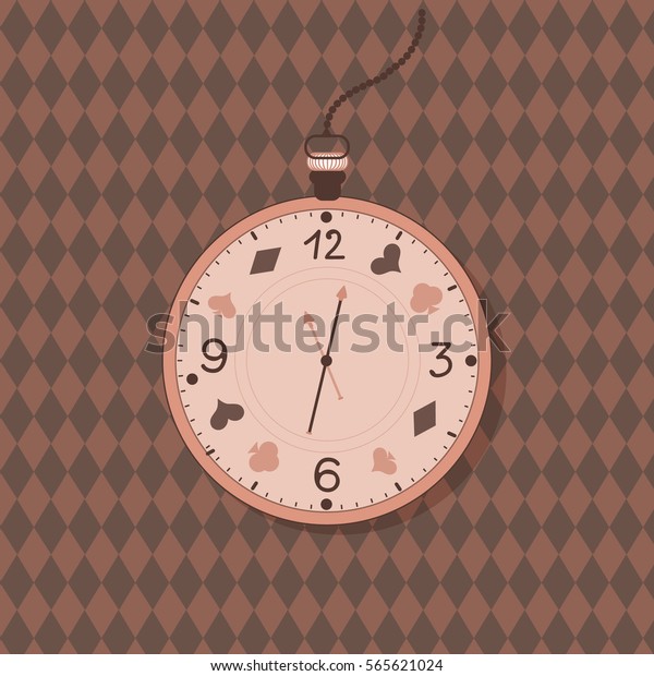 不思議の国の懐中時計のアリスのベクターイラスト のベクター画像素材 ロイヤリティフリー Shutterstock