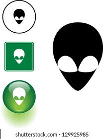 Vector illustration of an alien