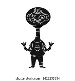Vector illustration of alien  and astronaut  icon. Set of alien  and cute stock vector illustration.