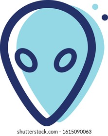 Vector illustration alien. Flat design.