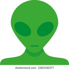 Vector illustration of an alien icon. Alien or Martian. Alien invasion.