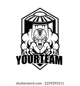 Vector illustration of alien logo template