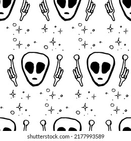 Vector illustration of alien space pattern