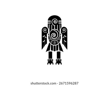 Vector illustration of an alien in a spacesuit. May ornament for logo or illustrations	