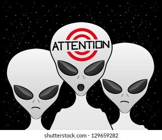 Vector illustration. Aliens.