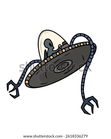 Vector illustration Aliens ready to invade earth