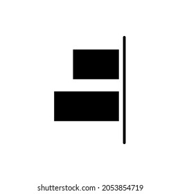 Vector illustration of aligned horizontally right. Image application display icon, the mark for the image is aligned horizontally. Isolated on a transparent background, editable and changeable.