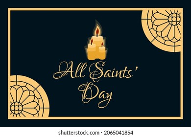 Vector illustration for All Saints Day. Suitable for greeting card, poster and banner.