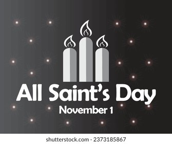 Vector illustration of All Saints Day Suitable for greeting card, poster and banner