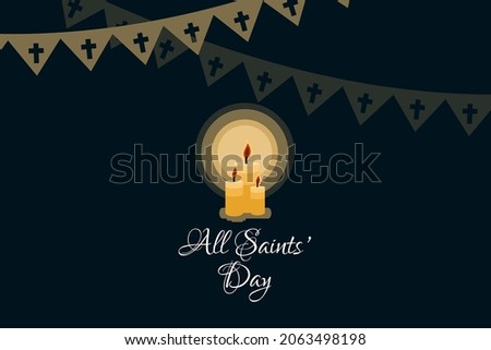 Vector illustration for All Saints Day. Suitable for greeting card, poster and banner.