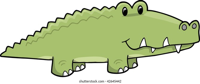 Vector Illustration of Alligator