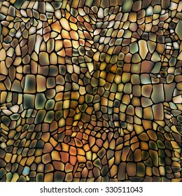 Vector illustration of alligator skin seamless art crocodile