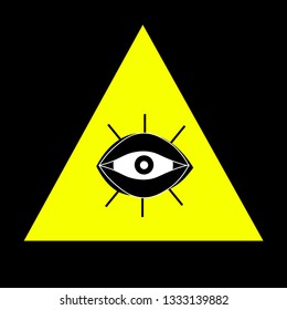 Vector illustration all-seeing eye. Stylization of the all-seeing eye