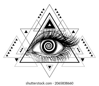 Sunburst Eye SVG Third Eye Tattoo Boho Illuminati Mystical All - Etsy