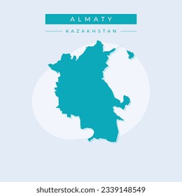 Vector illustration vector of Almaty map Kazakhstan