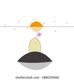 Vector illustration of aloof and brooding