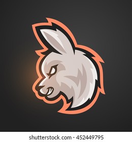 Vector illustration of alpaca. Sport mascot.