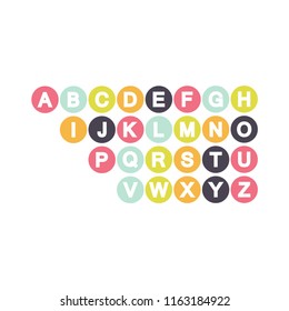 Vector illustration alphabet.