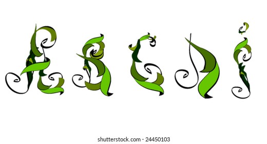 vector illustration of alphabet
