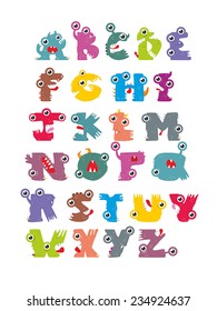 A vector illustration of alphabet animal from A to Z