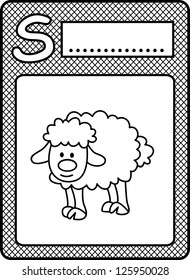 A vector illustration of alphabet animals S