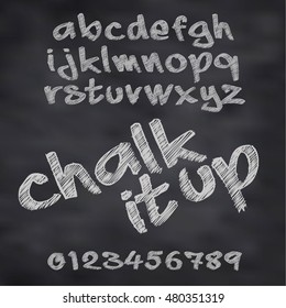 Vector illustration of alphabet in chalk
