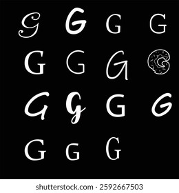 Vector illustration of alphabet G typography,letters G,logo G.