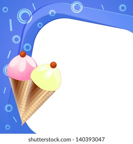 vector illustration of alphabet I for icecream
