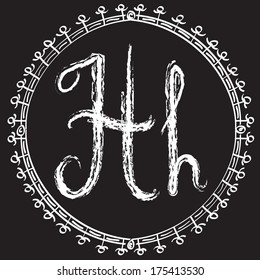 Vector illustration of an alphabet letter