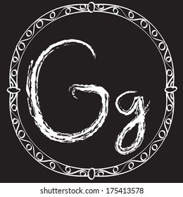 Vector illustration of an alphabet letter