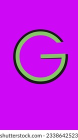 vector illustration of alphabet letter G