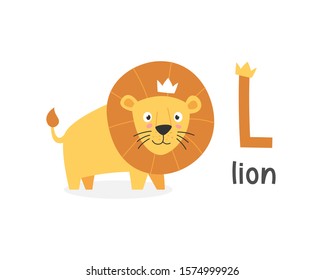 Vector Illustration Alphabet Letter L Lion Stock Vector (Royalty Free ...