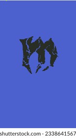 vector illustration of alphabet letter M