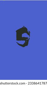 vector illustration of alphabet letter S